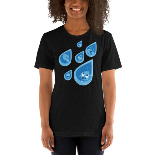 happy raindrops tshirt - Black Heather, 2XL